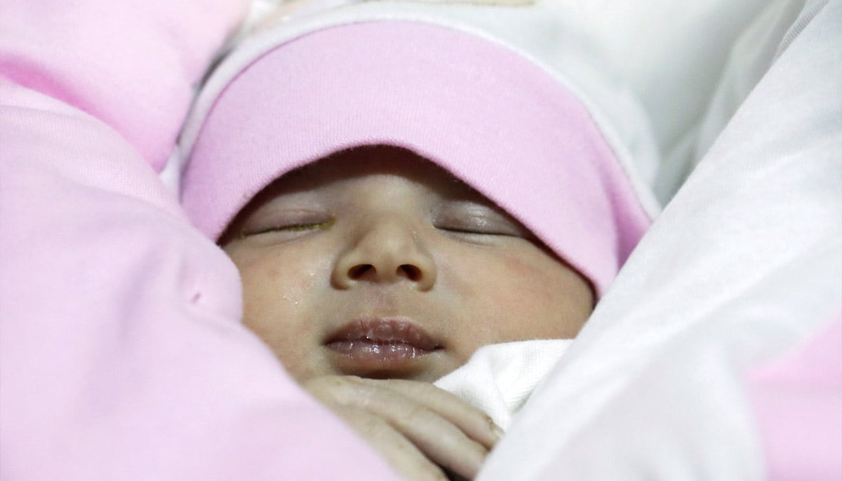 A baby girl, born during a deadly earthquake earlier this month photographed after her parents and siblings died in the disaster, in the rebel-held town of Jandaris, Syria February 18, 2023. — Reuters