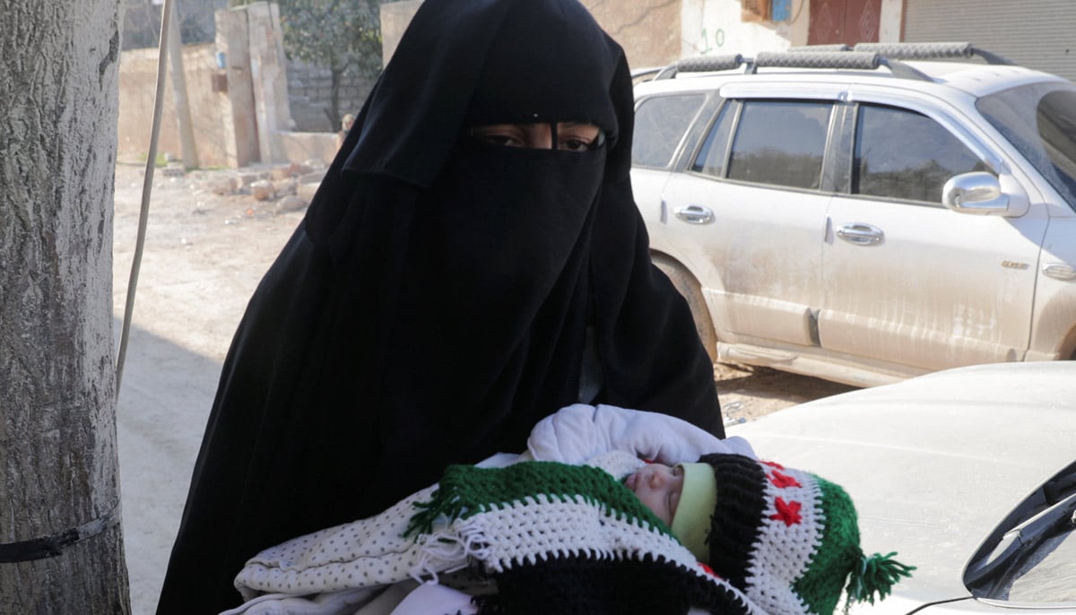 Hala, Afraas paternal aunt reunited with her, in the rebel-held town of Jandaris, Syria February 18, 2023. — Reuters