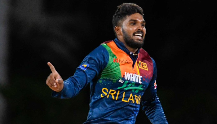 An undated photograph of Sri Lankan cricketer Wanindu Hasaranga. — Twitter/TahaaAftab