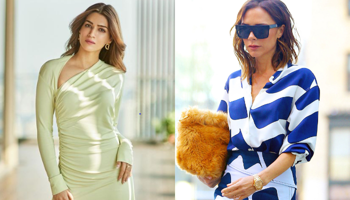 Kriti Sanon wears mint green midi dress from Victoria Beckhams clothing line