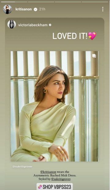 Kriti Sanon looks stunning in THIS Victoria Beckham outfit, gets special shoutout
