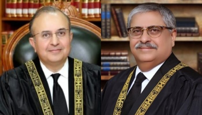 Supreme Courts Justice Athar Minallah and Justice Mansoor Ali Shah. — SC website