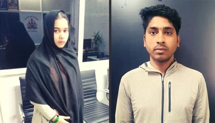 Iqra Jeewani (left) and Mulayam Singh Yadav (21)have an interesting but tragic story of forbidden love.— Bangalore Police via BBC