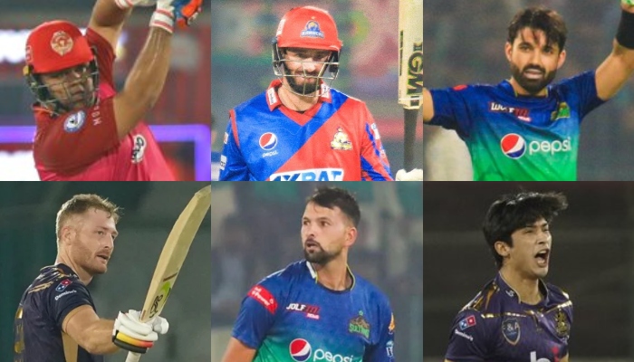 Collage of players with most notable performances during the eighth season of Pakistan Super League. — PSL