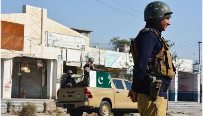 A policeman stands guard in Balochistan in this file photo. — Twitter