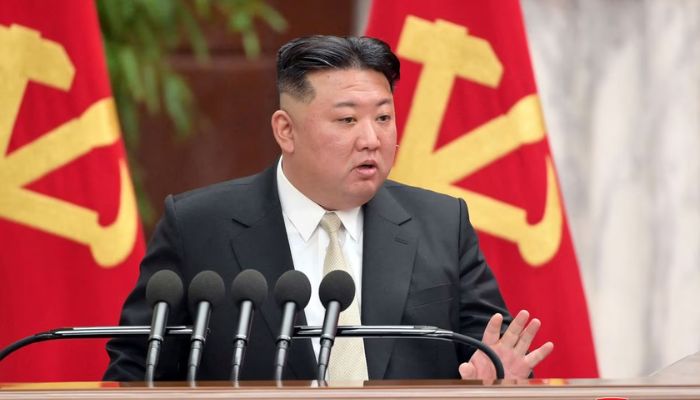 North Korean leader Kim Jong Un attends the 7th enlarged plenary meeting of the 8th Central Committee of the Workers Party of Korea (WPK) in Pyongyang, North Korea, February 27, 2023 in this photo released by North Koreas Korean Central News Agency (KCNA).— Reuters
