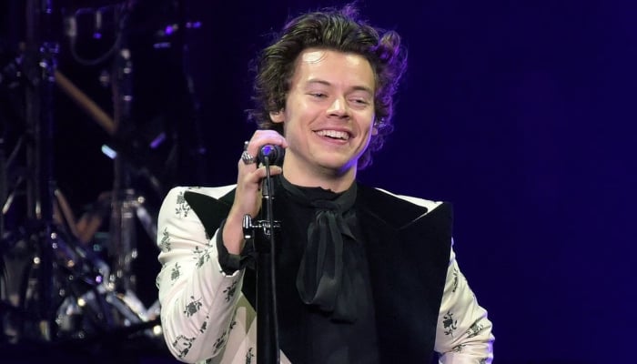 Harry Styles blushes after fan makes risqué sign during Australia concert