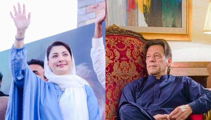 PML-N Senior Vice-President Maryam Nawaz (left) and PTI Chairman Imran Khan. — Twitter/@pmln_org/@PTIofficial