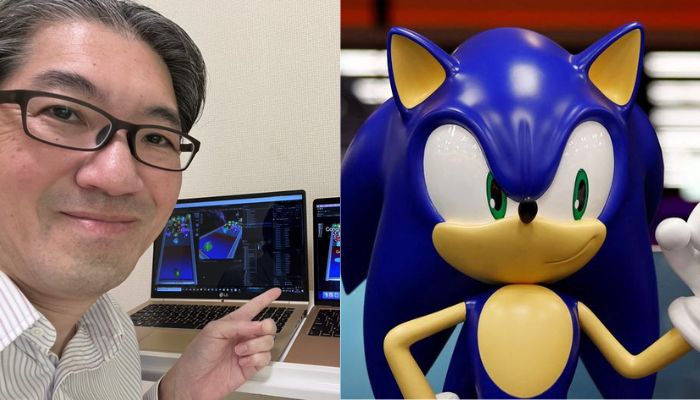 Sonic OC maker Yuji Naka (left), Sonic the hedgehog.— Twitter/@nakayuji/Reuters