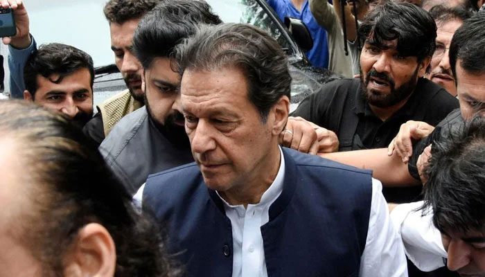 Former prime minister Imran Khan appears in court in Islamabad on August 25, 2022. — Reuters