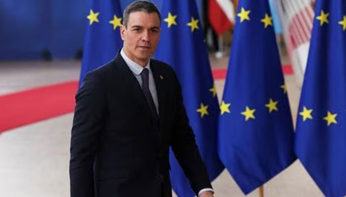 Spains Prime Minister Pedro Sanchez attends the European leaders summit in Brussels, Belgium February 9, 2023. —Reuters