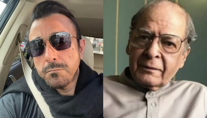 Pakistani film actor Shaan Shahid (L) and late actor Qavi Khan. — Instagram/Twitter/official.shaanshahid