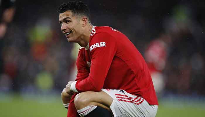 Manchester Uniteds Cristiano Ronaldo reacts during Manchester United v Arsenal match at Old Trafford, Manchester, Britain on December 2, 2021. — Reuters