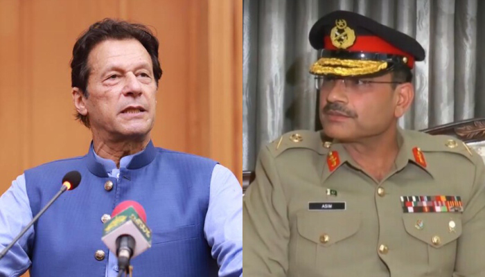 PTI Chairman Imran Khan and Chief of Army Staff General Syed Asim Munir. — PID/ISPR/File