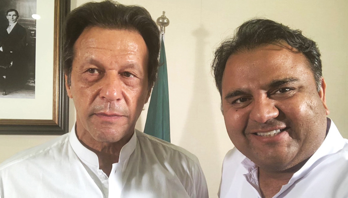 PTI leaders Imran Khan and Fawad Chaudhry. — Twitter/@fawadchaudhry