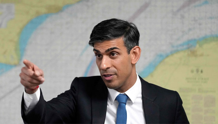 Britain´s Prime Minister Rishi Sunak speaks during a visit to the Home Office joint control room in Dover, Kent, southern England, on March 7, 2023.— AFP/file
