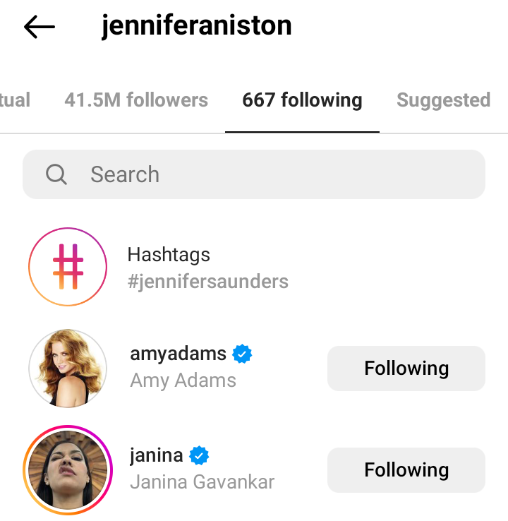 Jennifer Aniston starts following Meghan Markles friend