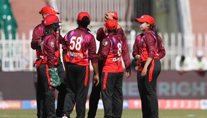 Super Women players during the first Women’s League exhibition match at the Rawalpindi Cricket Stadium on March 8, 2023. — Twitter/PCB