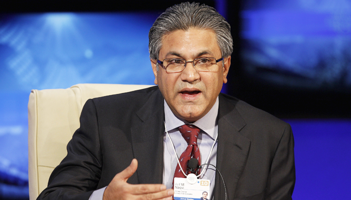 Arif Naqvi, founder and Group CEO, Abraaj Capital, and Co-Chair of the Governors Meeting for Investors 2010 attends a session at the World Economic Forum (WEF) in Davos January 27, 2010. — Reuters