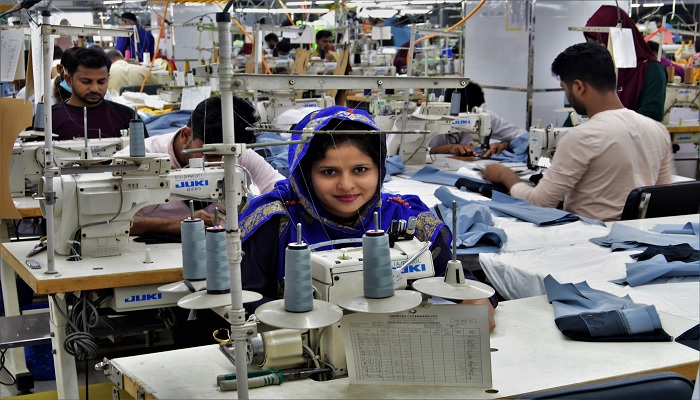 A Bangladeshi female garment factory worker poses for a picture. — Reuters