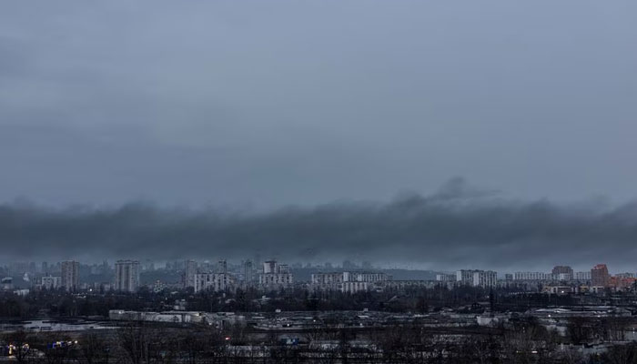 Smoke rises after a Russian missile strike, amid Russia’s attack on Ukraine, in Kyiv, Ukraine March 9, 2023. — Reuters