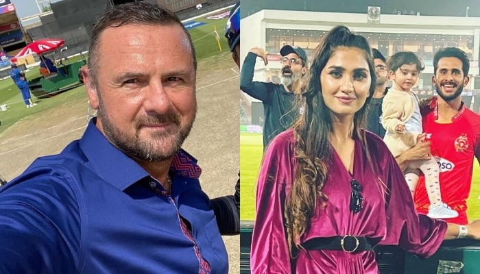 Former New Zealand cricketer turned commentator Simon Doull and Samiyaa Hassan Ali. —Instagram/sdoull/samyahkhan1604