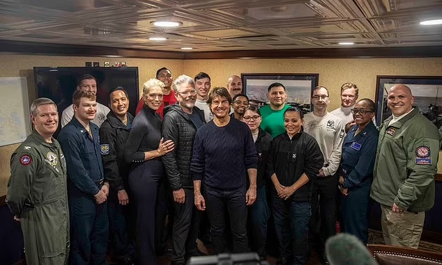Tom Cruise clicks selfies with US Navy sailors during ‘Top Gun: Maverick’ special screening