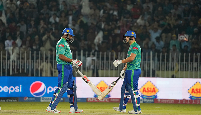 Multan Sultans batters during the 27th match of the eighth edition of the Pakistan Super League (PSL) on March 10, 2023. — Twitter/@thePSLt20