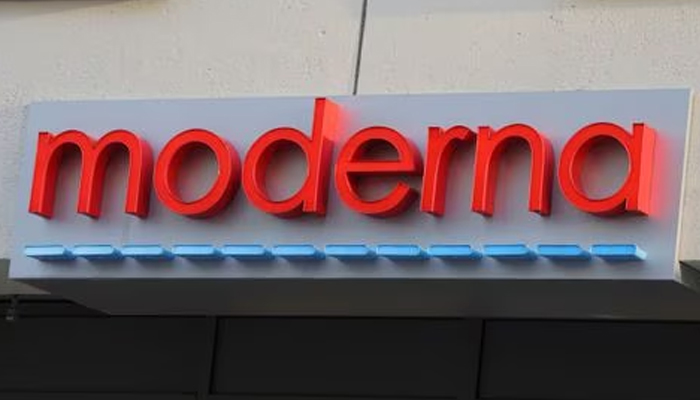 A sign marks the headquarters of the coronavirus disease (COVID-19) vaccine maker Moderna in Cambridge, Massachusetts, US, April 28, 2022. — Reuters