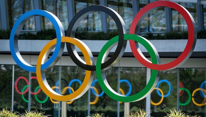 A general view of Olympic rings. — AFP/File
