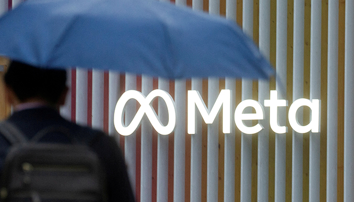 The logo of Meta Platforms is seen in Davos, Switzerland, May 22, 2022. — Reuters