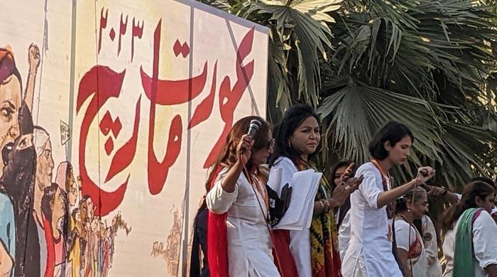 In pictures: Slogans and expressions from Karachi's Aurat March rally