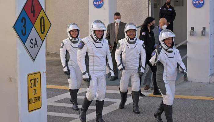 NASAs Crew 5 members depart their crew quarters for launch aboard a SpaceX Falcon 9 rocket at the Kennedy Space Center in Cape Canaveral, Florida, US. — Reuters/File