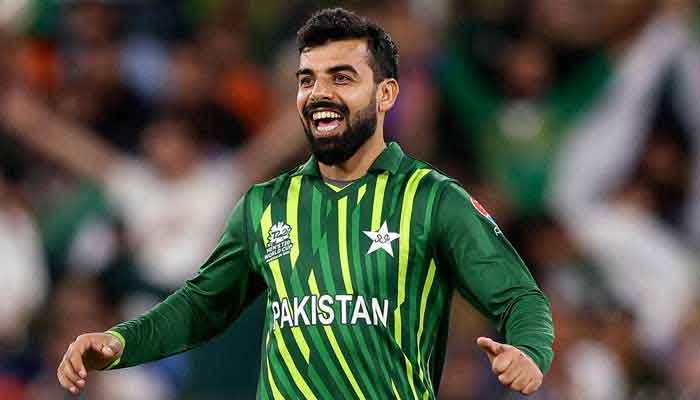Shadab Khan celebrates the wicket of Indias Axar Patel during the ICC mens Twenty20 World Cup 2022 cricket match between India and Pakistan at Melbourne Cricket Ground (MCG) in Melbourne on October 23, 2022. — AFP/File