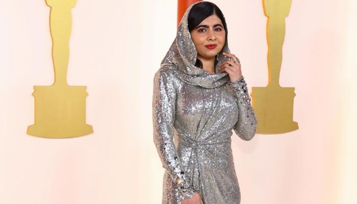 Nobel Peace Prize laureate Malala Yousafzai poses for the camera at the 95th Annual Academy Awards. — Instagram/ @ralphlauren