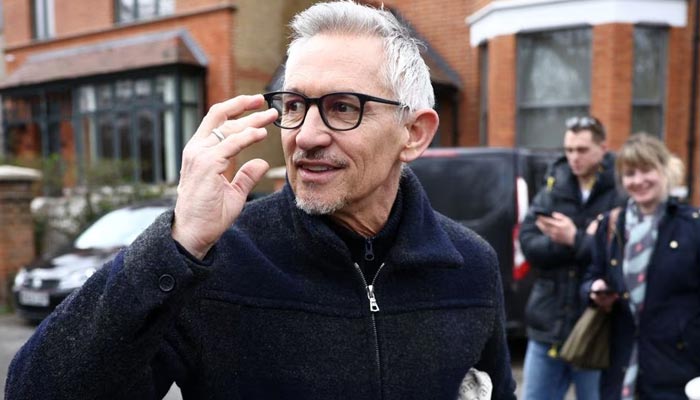 Former British football player and BBC presenter Gary Lineker walks outside his home in London, Britain, March 12, 2023. — Reuters