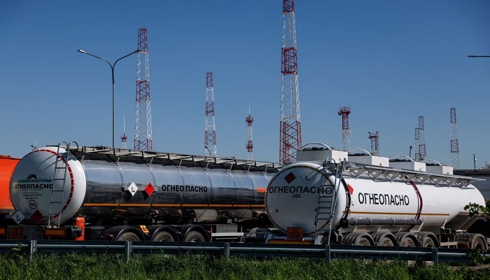 Petrol trucks are parked at Volodarskaya LPDS production facility owned by Transneft oil pipeline operator in the village of Konstantinovo in the Moscow region, Russia June 8, 2022.— Reuters/File