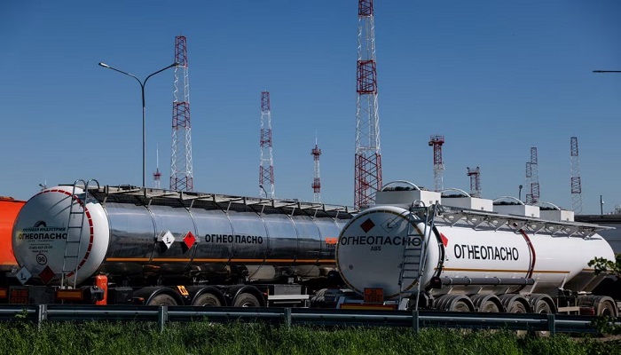 Russian sanctions shift oil price-making energy to Asia from Europe 2 Petrol trucks are parked at Volodarskaya LPDS production facility owned by Transneft oil pipeline operator in the village of Konstantinovo in the Moscow region, Russia June 8, 2022.— Reuters/File