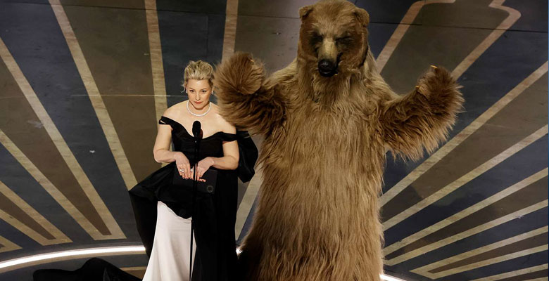 Jimmy Kimmel reveals which celebrity was in Cocaine Bear suit at Oscars