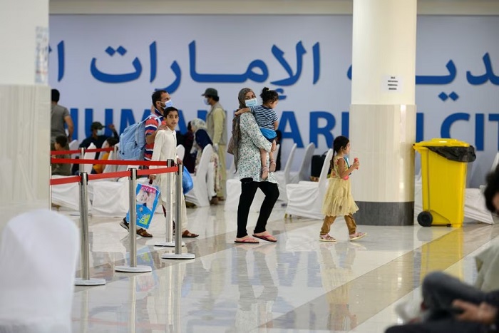 Evacuees from Afghanistan arrive at Emirates Humanitarian City in Abu Dhabi, UAE, on August 28, 2021.— Reuters/File Photo
