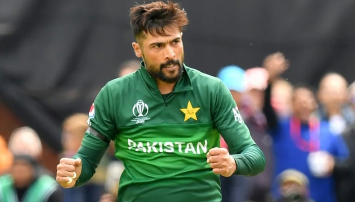 Former Pakistani pacer Mohammad Amir gestures in this undated photo. — AFP/File