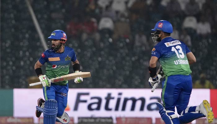 Multan Sultans Captain Mohammad Rizwan during the Pakistan Super League qualifier at the Gaddafi Stadium in Lahore on March 15, 2023. — PSL