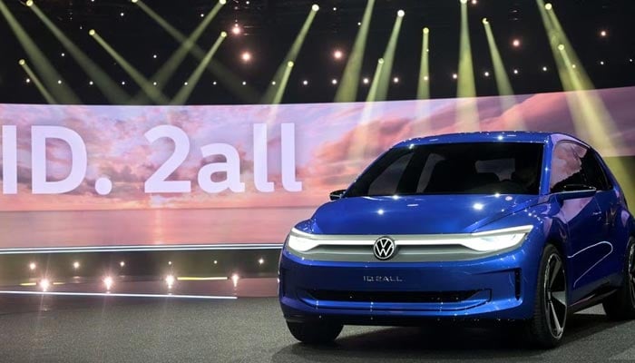 German carmaker Volkswagen presents its new electric ID. 2all model, an electric vehicle that costs less than 25,000 euros, in Hamburg, Germany, March 15, 2023. — Reuters