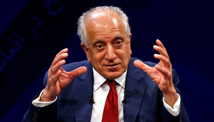 Former US envoy for peace in Afghanistan Zalmay Khalilzad speaks during a debate at Tolo TV channel in Kabul, Afghanistan April 28, 2019. — Reuters