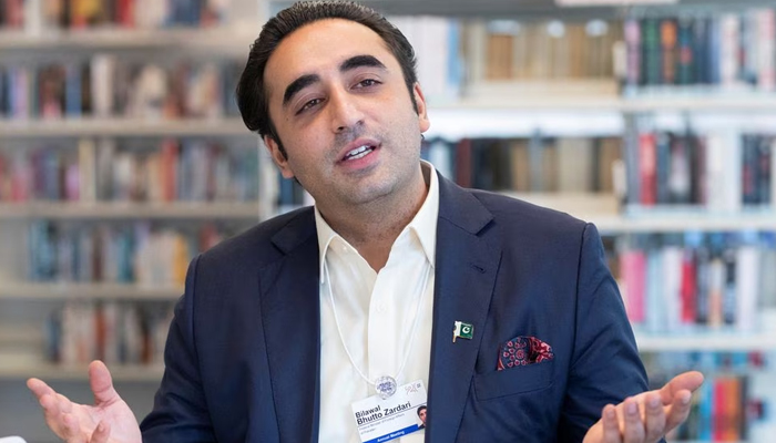 Pakistans Foreign Minister Bilawal Bhutto-Zardari gestures during an interview with Reuters. — Reuters/File