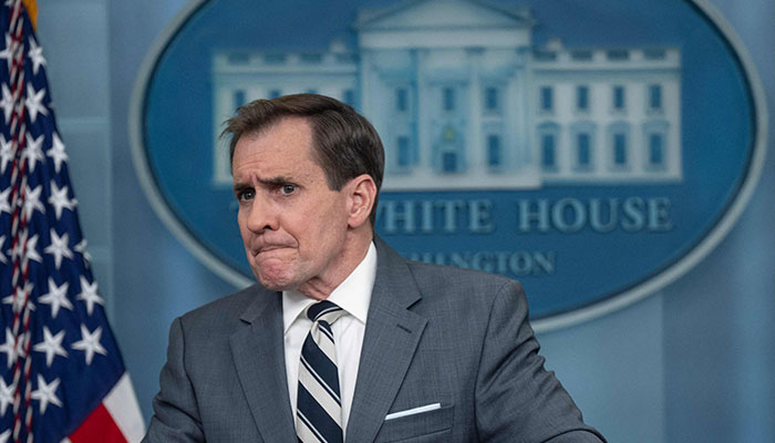 US National Security Council Coordinator for Strategic Communications John Kirby speaks during the daily press briefing in the James S Brady Press Briefing Room of the White House in Washington, DC, on March 2, 2023. AFP/File