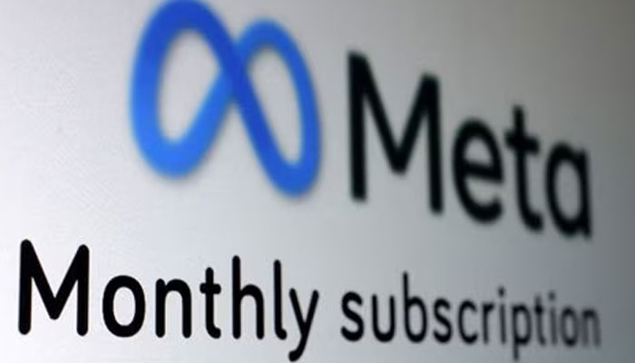 The Meta logo and the words Monthly subscription are seen in this picture illustration taken January 19, 2023.— Reuters