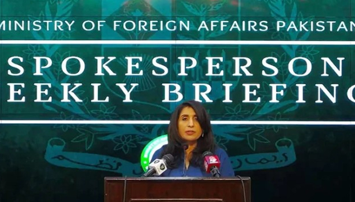 The spokesperson at Foreign Office Mumtaz Zehra Baloch while her weekly press briefing. — APP/File