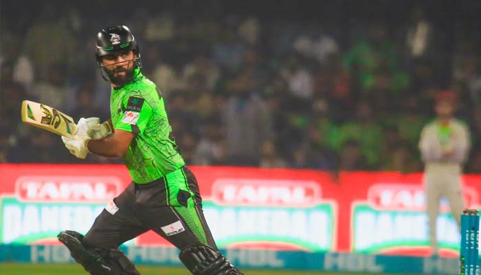 Fakhar Zaman during a match of the ongoing season of the Pakistan Super League (PSL). — PCB/File