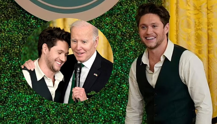 Niall Horan performs at the White House and shares a laugh with President Biden